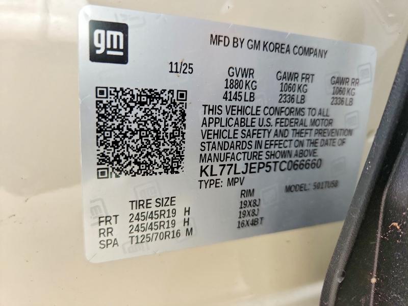 56244806 :رقم المزاد ، KL77LJEP5TC066660 vin ، 2026 Chevrolet Trax مزاد بيع