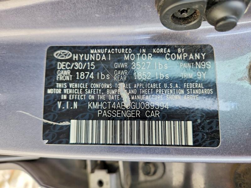 Продаж на аукціоні авто 2016 Hyundai Accent, vin: KMHCT4AE0GU089394, номер лоту: 56456896