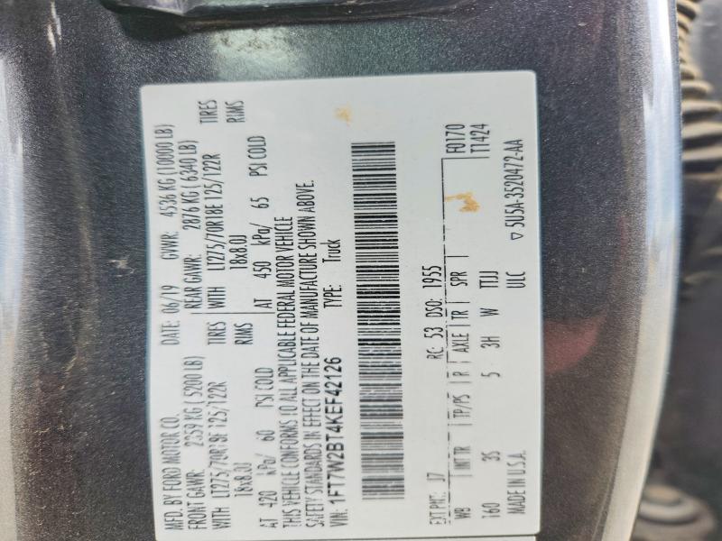 Aukcja sprzedaży 2019 Ford F250, vin: 1FT7W2BT4KEF42126, numer aukcji: 55177156