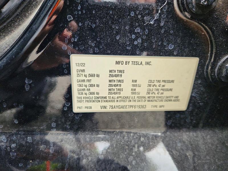 Aukcja sprzedaży 2023 Tesla Model Y, vin: 7SAYGAEE7PF619363, numer aukcji: 85603415