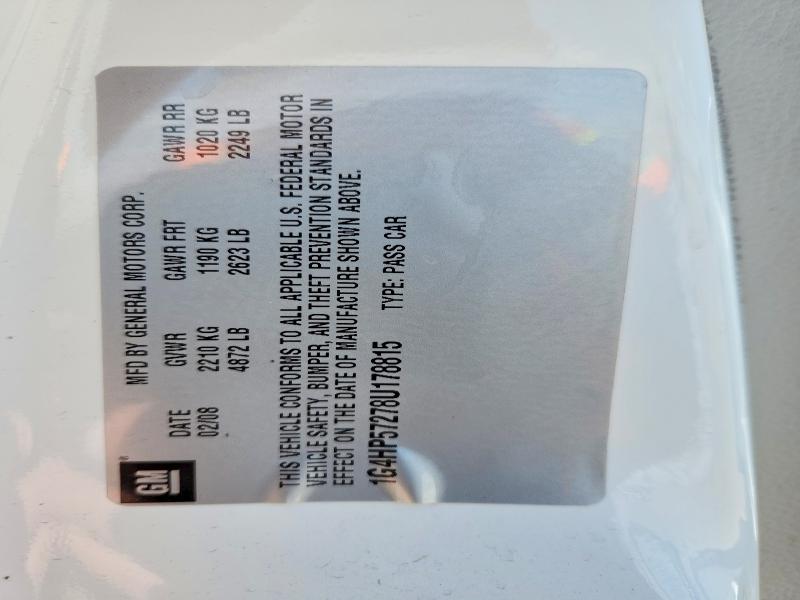 2008 Buick Lucerne მანქანა იყიდება აუქციონზე, vin: 1G4HP57278U178815, აუქციონის ნომერი: 58574136