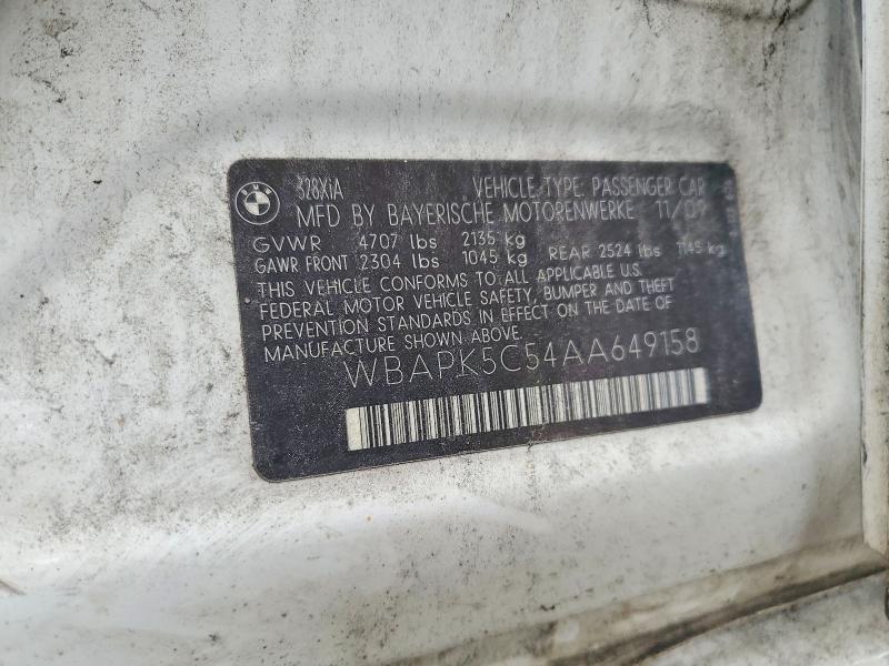 Продаж на аукціоні авто 2010 Bmw 328, vin: WBAPK5C54AA649158, номер лоту: 58519086