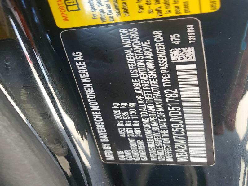 Aukcja sprzedaży 2018 Bmw 230i, vin: WBA2M7C59JVD51782, numer aukcji: 57951216