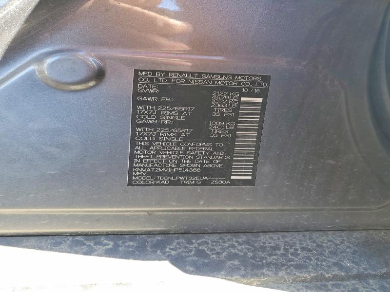 Aukcja sprzedaży 2017 Nissan Rogue, vin: KNMAT2MV1HP514388, numer aukcji: 55615836