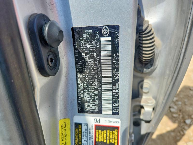 Продажа на аукционе авто 2014 Toyota Camry, vin: 4T1BF1FK5EU417728, номер лота: 57419256