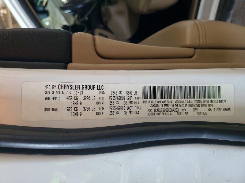 58560796 :رقم المزاد ، 1C4RJEBG8EC364233 vin ، 2014 Jeep Grand Cherokee مزاد بيع