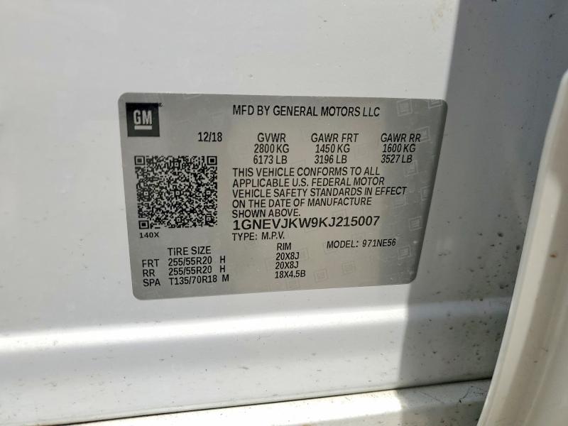 56029126 :رقم المزاد ، 1GNEVJKW9KJ215007 vin ، 2019 Chevrolet Traverse مزاد بيع