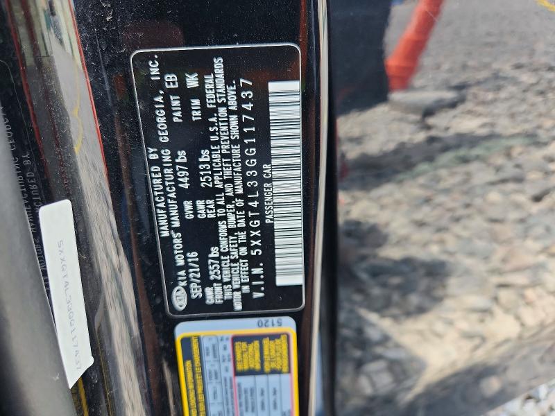 58326976 :رقم المزاد ، 5XXGT4L33GG117437 vin ، 2016 Kia Optima مزاد بيع