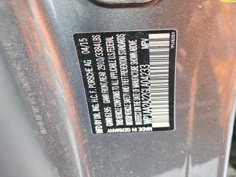Aukcja sprzedaży 2016 Porsche Cayenne, vin: WP1AA2A22GLA04233, numer aukcji: 57865716