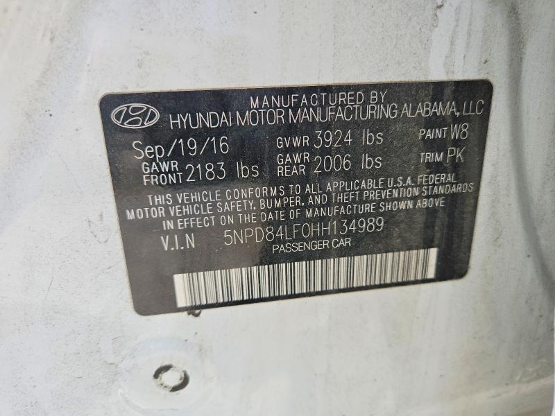 Aukcja sprzedaży 2017 Hyundai Elantra, vin: 5NPD84LF0HH134989, numer aukcji: 55953306