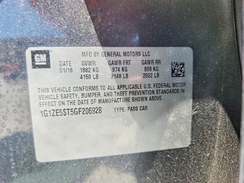 2016 Chevrolet Malibu მანქანა იყიდება აუქციონზე, vin: 1G1ZE5ST5GF206928, აუქციონის ნომერი: 55765186