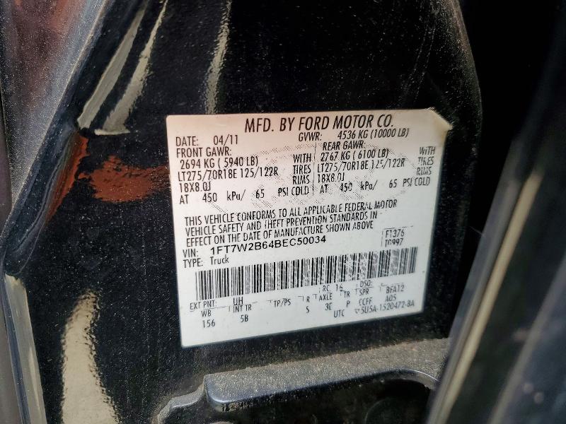 Aukcja sprzedaży 2011 Ford F250, vin: 1FT7W2B64BEC50034, numer aukcji: 57895236