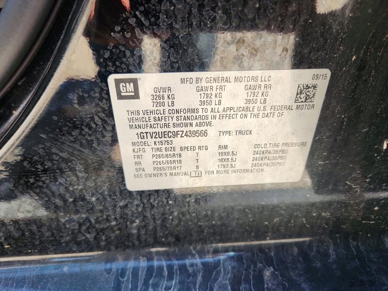 Продажа на аукционе авто 2015 Gmc Sierra, vin: 1GTV2UEC9FZ439566, номер лота: 58770636