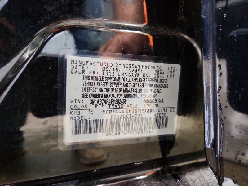 Aukcja sprzedaży 2015 Nissan Sentra, vin: 3N1AB7AP4FY282468, numer aukcji: 58530586