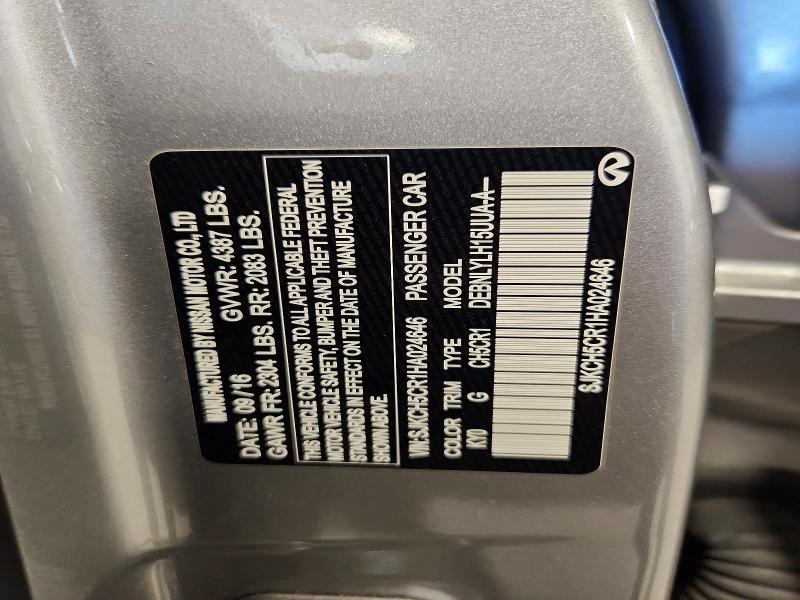 56496366 :رقم المزاد ، SJKCH5CR1HA024646 vin ، 2017 Infiniti Qx30 مزاد بيع