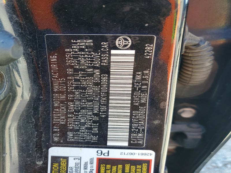 55639756 :رقم المزاد ، 4T1BF1FK1FU040963 vin ، 2015 Toyota Camry مزاد بيع