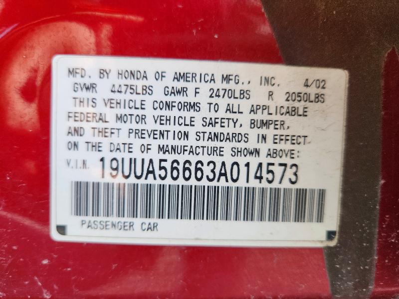 Aukcja sprzedaży 2003 Acura 3.2tl, vin: 19UUA56663A014573, numer aukcji: 56528206