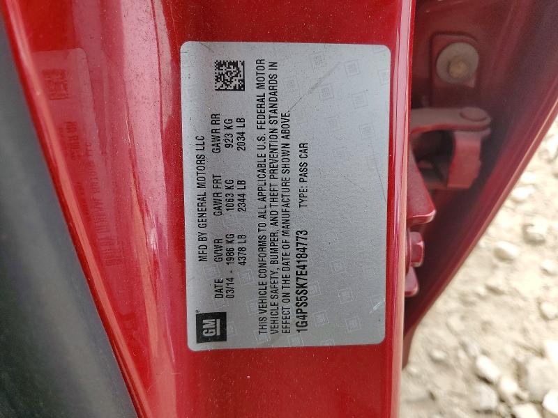 Продаж на аукціоні авто 2014 Buick Verano, vin: 1G4PS5SK7E4184773, номер лоту: 55320256