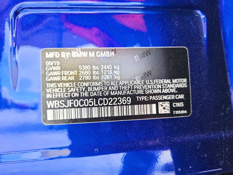 Продажа на аукционе авто 2020 Bmw M5, vin: WBSJF0C05LCD22369, номер лота: 57843536