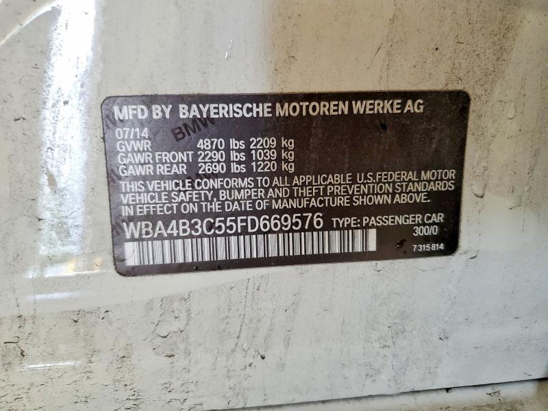2015 Bmw 435 მანქანა იყიდება აუქციონზე, vin: WBA4B3C55FD669576, აუქციონის ნომერი: 57104246