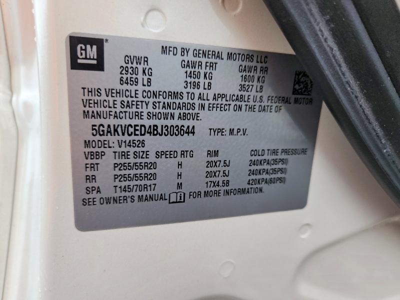 Продажа на аукционе авто 2011 Buick Enclave, vin: 5GAKVCED4BJ303644, номер лота: 58971926