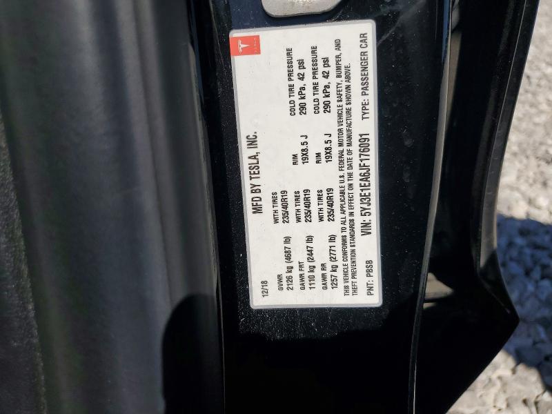 Aukcja sprzedaży 2018 Tesla Model 3, vin: 5YJ3E1EA6JF176091, numer aukcji: 57006006