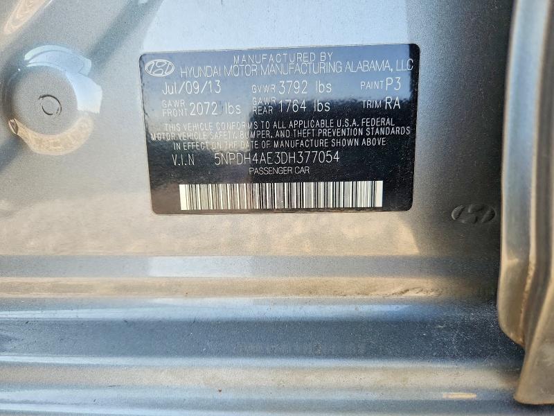 Продаж на аукціоні авто 2013 Hyundai Elantra, vin: 5NPDH4AE3DH377054, номер лоту: 58914736