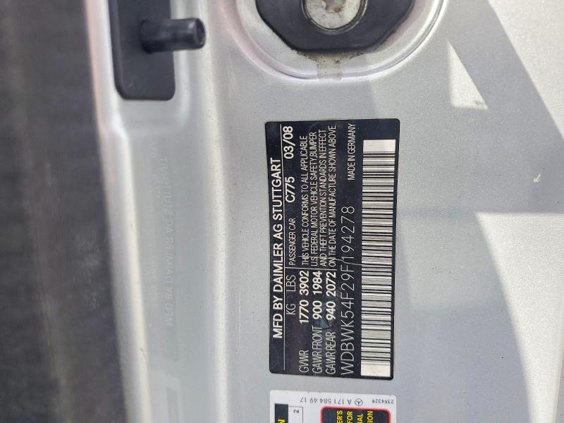 Продаж на аукціоні авто 2009 Mercedes-benz Slk, vin: WDBWK54F29F194278, номер лоту: 56869846