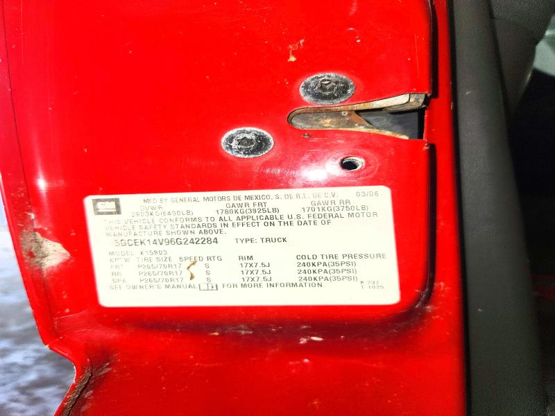 56627446 :رقم المزاد ، 3GCEK14V96G242284 vin ، 2006 Chevrolet Silverado مزاد بيع