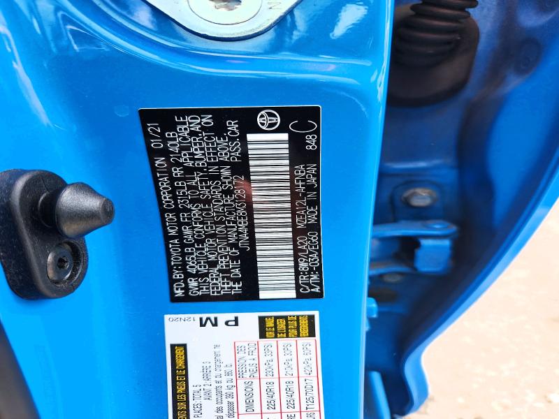 54544056 :رقم المزاد ، JTNA4MBE8M3128172 vin ، 2021 Toyota Corolla مزاد بيع