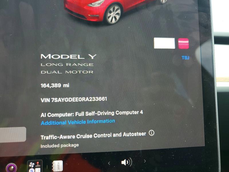 Продажа на аукционе авто 2024 Tesla Model Y, vin: 7SAYGDEE0RA233661, номер лота: 57025146