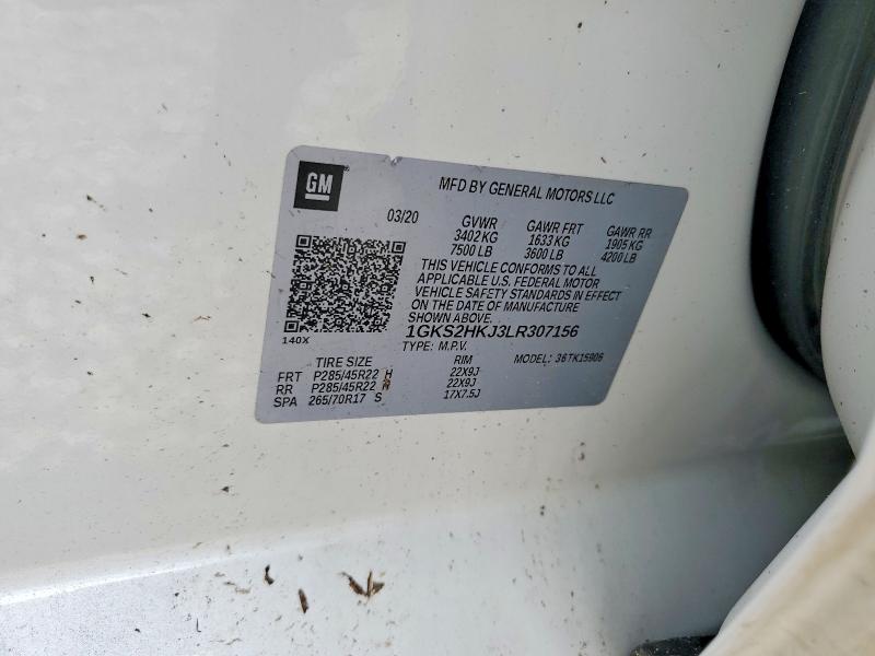 Продаж на аукціоні авто 2020 Gmc Yukon Xl, vin: 1GKS2HKJ3LR307156, номер лоту: 58801576