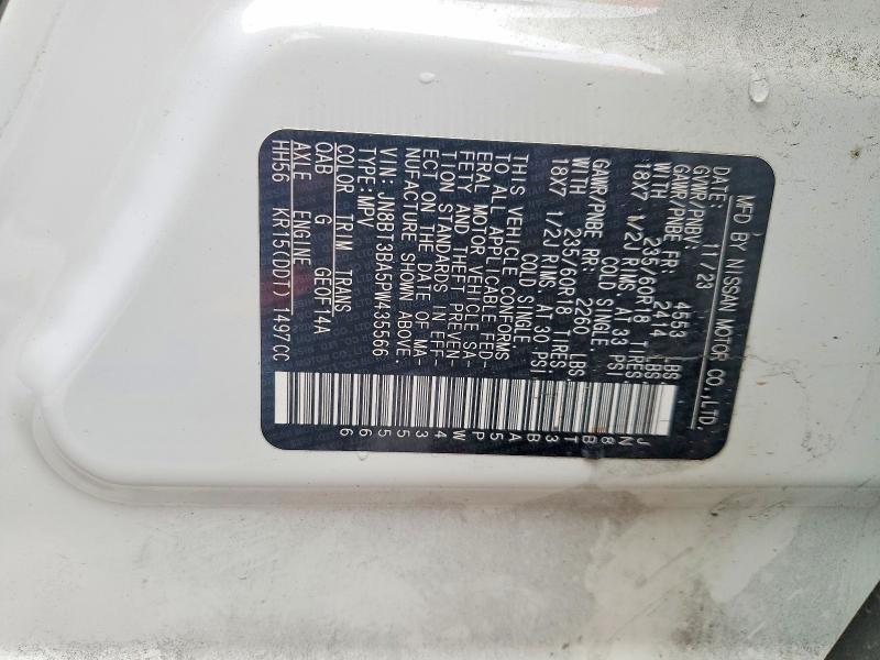 Продажа на аукционе авто 2023 Nissan Rogue, vin: JN8BT3BA5PW435566, номер лота: 57827286