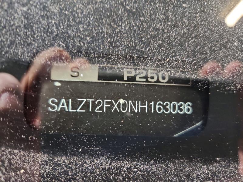 Продаж на аукціоні авто 2022 Land Rover Range Rover Evoque, vin: SALZT2FX0NH163036, номер лоту: 58992716