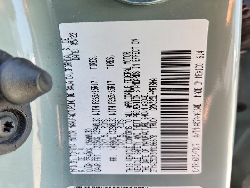 Продажа на аукционе авто 2022 Toyota Tacoma, vin: 3TMAZ5CN3NM186670, номер лота: 76293855