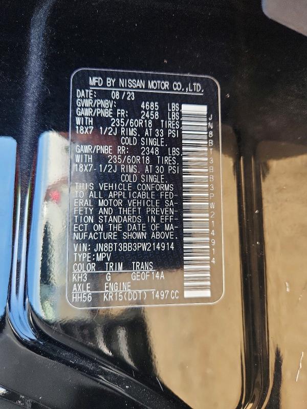 Продаж на аукціоні авто 2023 Nissan Rogue, vin: JN8BT3BB3PW214914, номер лоту: 56223196