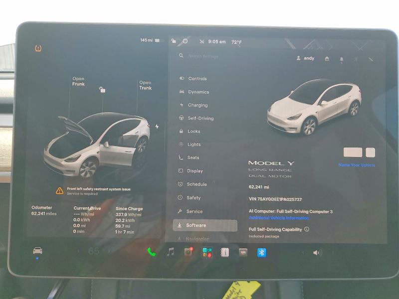 2023 Tesla Model Y მანქანა იყიდება აუქციონზე, vin: 7SAYGDEE1PA025737, აუქციონის ნომერი: 58962976