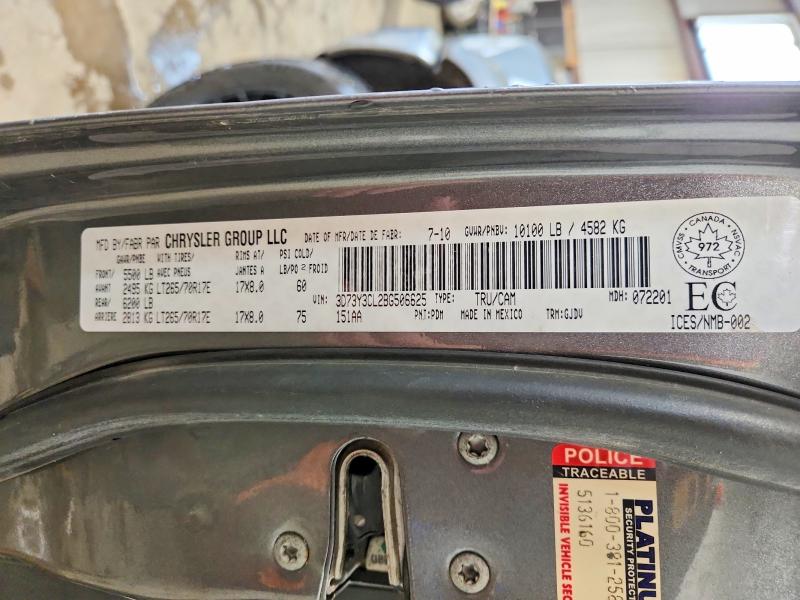 2011 Dodge Ram 3500 მანქანა იყიდება აუქციონზე, vin: 3D73Y3CL2BG506625, აუქციონის ნომერი: 57911406