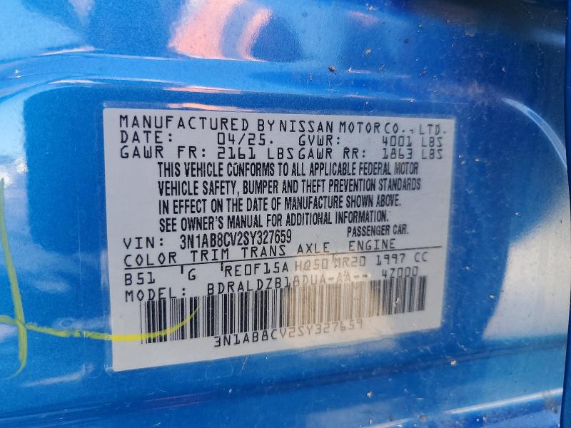 Aukcja sprzedaży 2025 Nissan Sentra, vin: 3N1AB8CV2SY327659, numer aukcji: 57020456