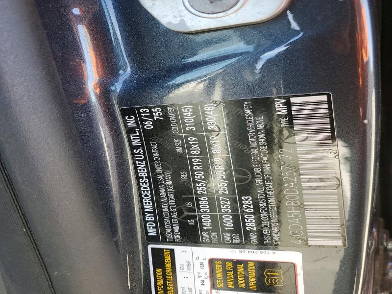 2013 Mercedes-benz Ml მანქანა იყიდება აუქციონზე, vin: 4JGDA5HB0DA257172, აუქციონის ნომერი: 56154426