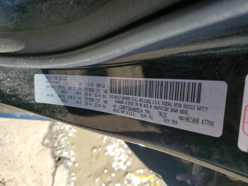 Aukcja sprzedaży 2019 Ram 1500, vin: 1C6RRFFG0KN889514, numer aukcji: 58070646