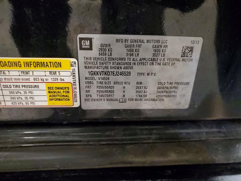 55611276 :رقم المزاد ، 1GKKVTKD7EJ246528 vin ، 2014 Gmc Acadia مزاد بيع
