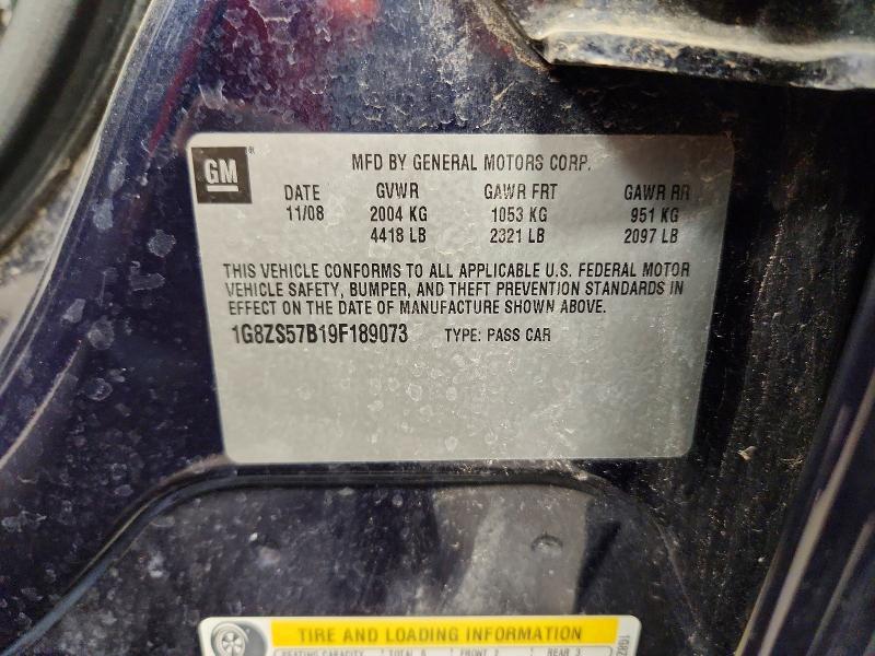 Продаж на аукціоні авто 2009 Saturn Aura, vin: 1G8ZS57B19F189073, номер лоту: 58138046