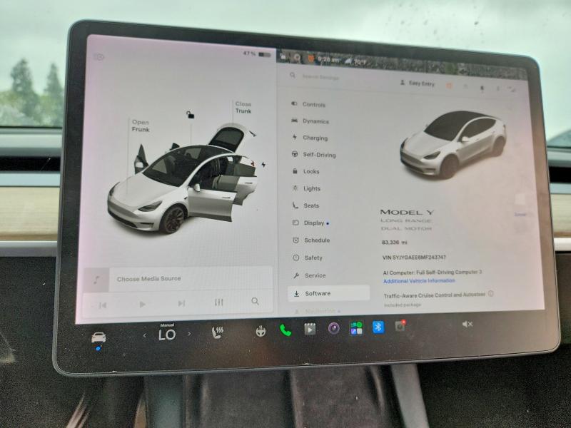 54956556 :رقم المزاد ، 5YJYGAEE6MF243747 vin ، 2021 Tesla Model Y مزاد بيع