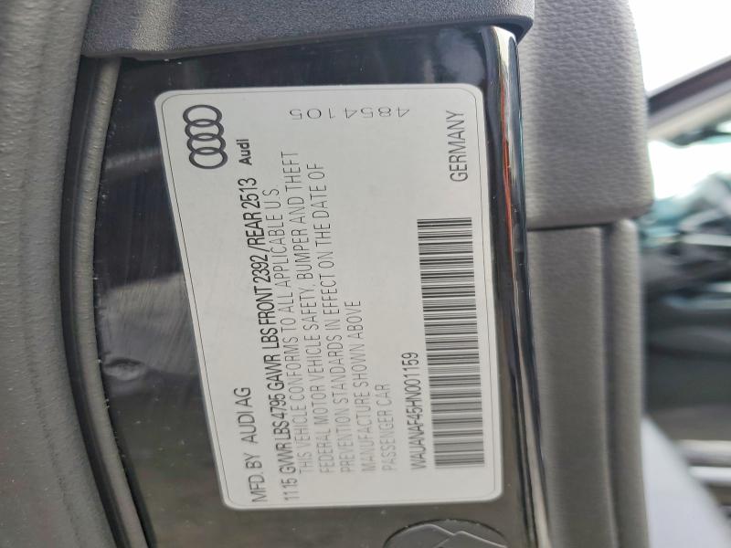 Продаж на аукціоні авто 2017 Audi A4, vin: WAUANAF45HN001159, номер лоту: 58723726