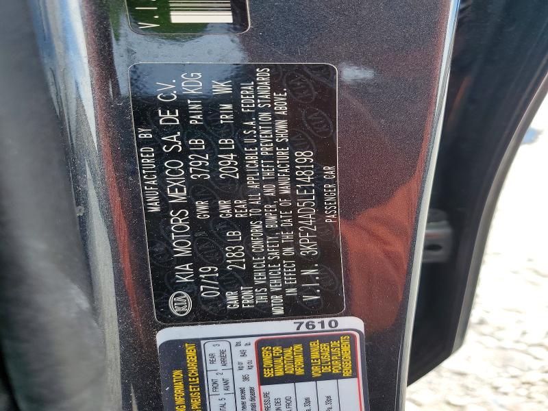 Продажа на аукционе авто 2020 Kia Forte, vin: 3KPF24AD5LE148198, номер лота: 58452186