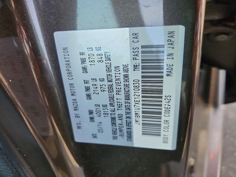 Aukcja sprzedaży 2014 Mazda 3, vin: JM1BM1U7XE1210830, numer aukcji: 55825506