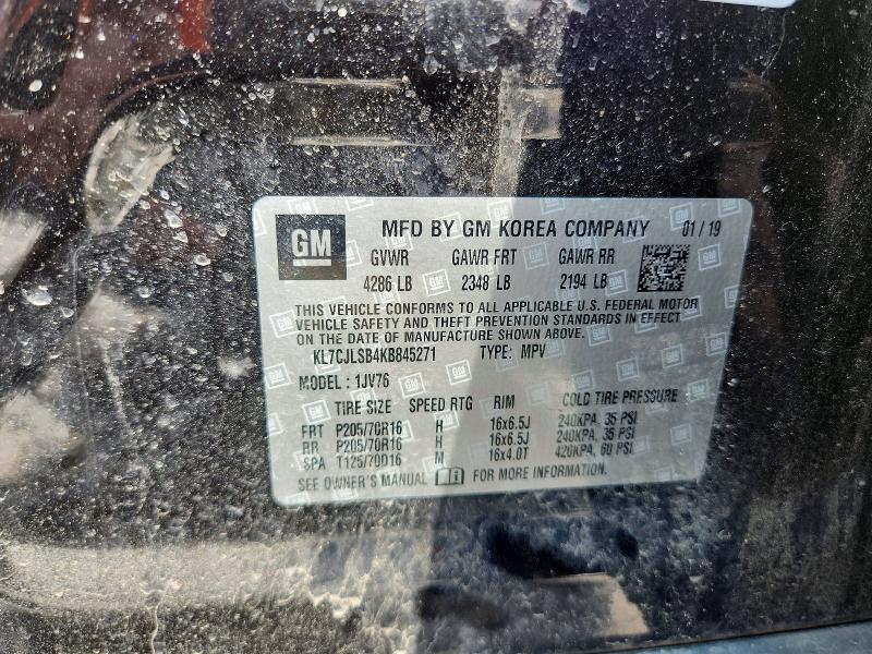 Продаж на аукціоні авто 2019 Chevrolet Trax, vin: KL7CJLSB4KB845271, номер лоту: 56294706