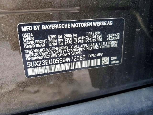 59087026 :رقم المزاد ، 5UX23EU05S9W72060 vin ، 2025 Bmw X5 مزاد بيع
