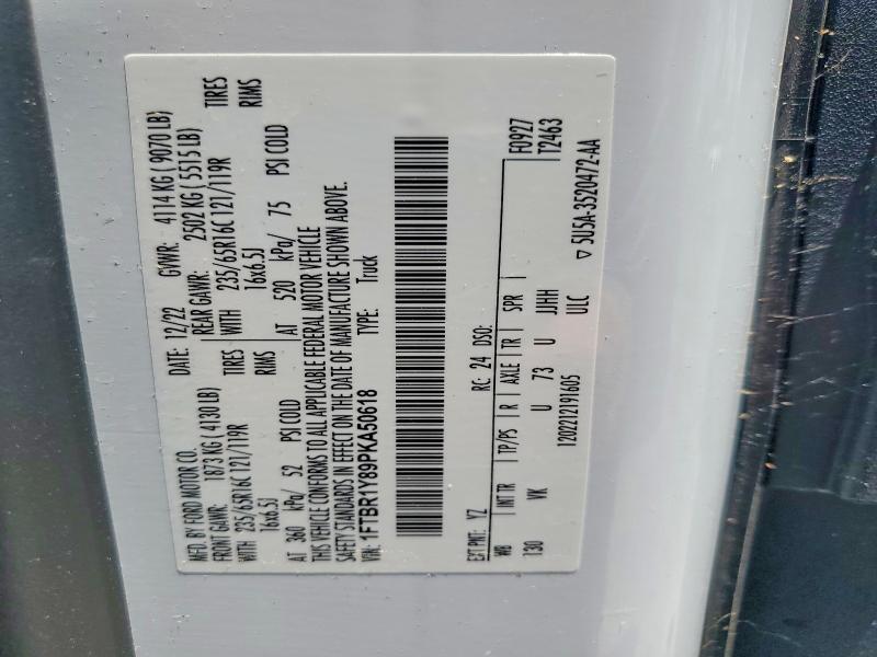 Продаж на аукціоні авто 2023 Ford Transit, vin: 1FTBR1Y89PKA50618, номер лоту: 55773246